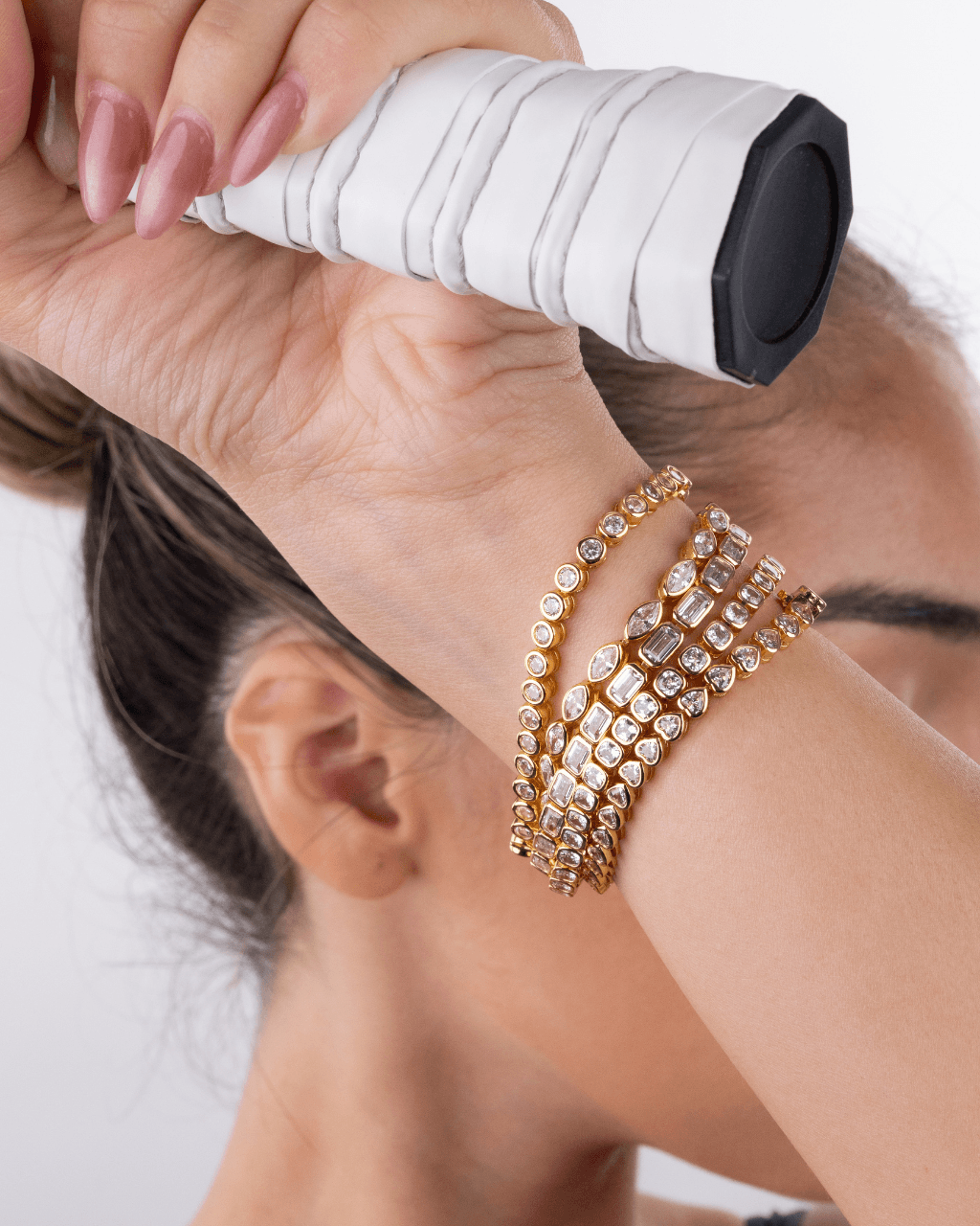 Helene Bezel CZ Tennis Bracelet - view 3