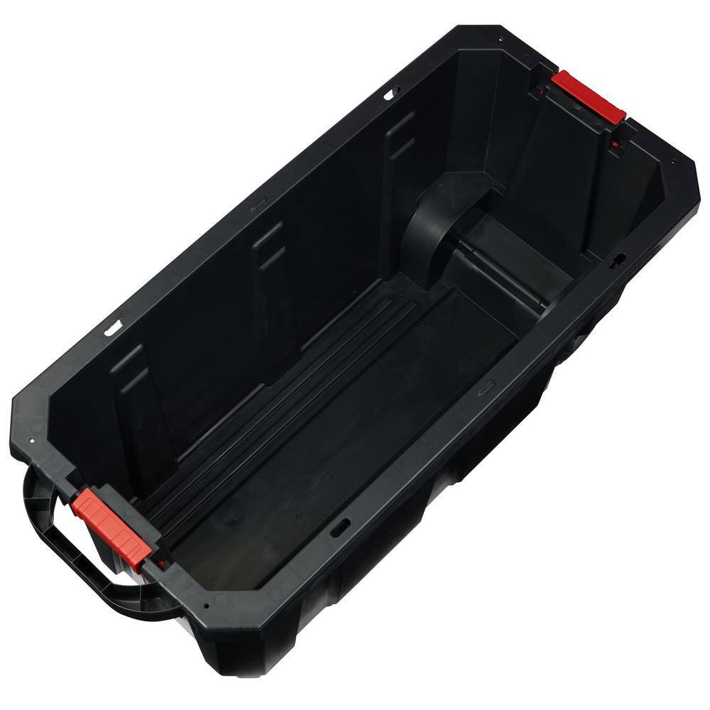 husky-45-gal-heavy-duty-stackable-storage-tote-with-wheels-lockable-black-base-red-lid-9815
