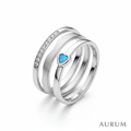 Set of three minimalist sterling silver stackable rings