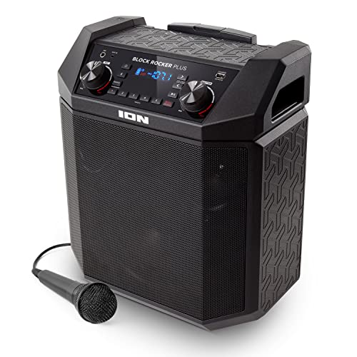 ion-block-rocker-plus-portable-bluetooth-speaker-100w-karaoke-mic-amfm-radio-telescopic-handle-black-6809