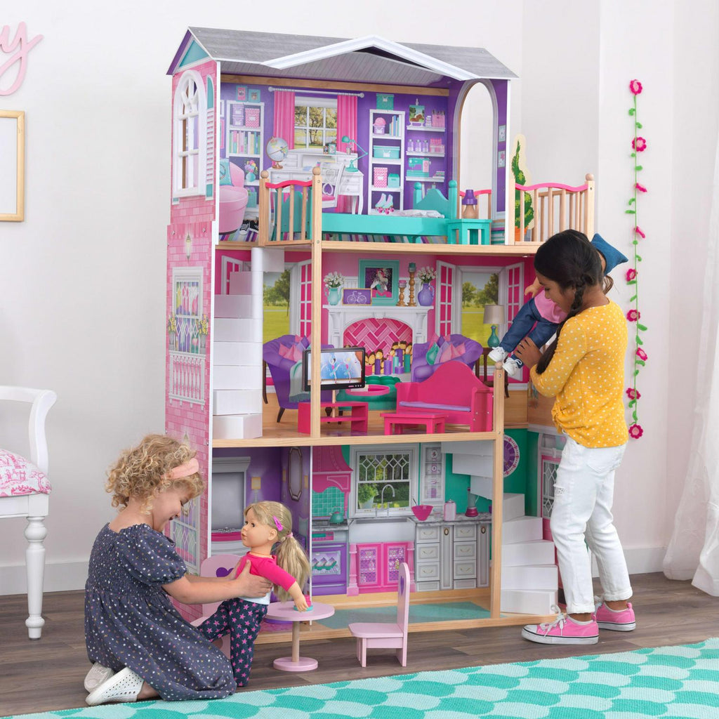 kidkraft-18-inch-wooden-dollhouse-manor-3-level-12-piece-furniture-fits-18-dolls-3786