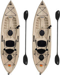 lifetime-tamarack-angler-100-fishing-kayak-10ft-2-pack-with-paddlesuv-protected-hdpe-adjustable-seat-rod-holders-tan-2040