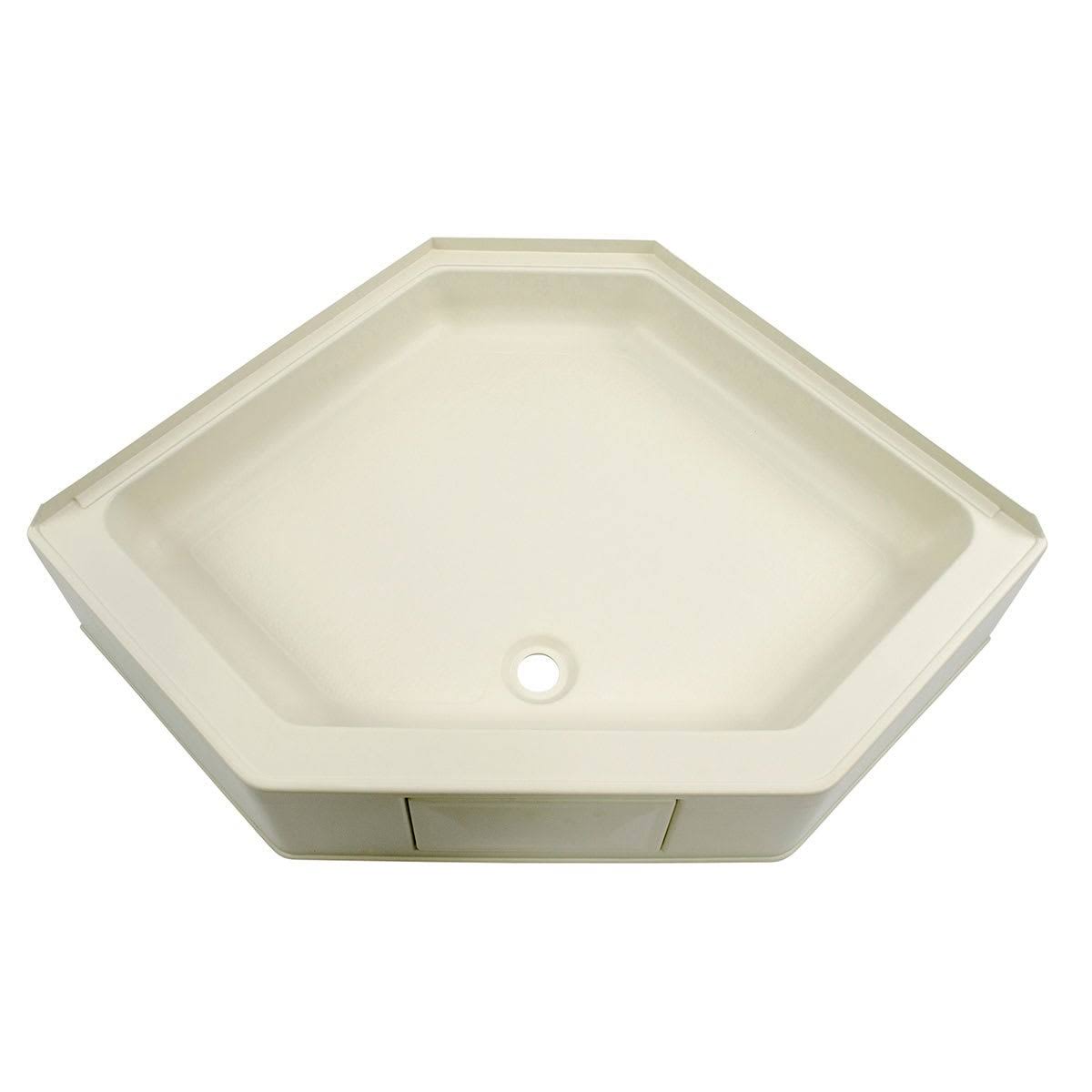 lippert-better-bath-34x34-neo-angle-rv-shower-pan-center-drain-parchment-durable-abs-acrylic-5947
