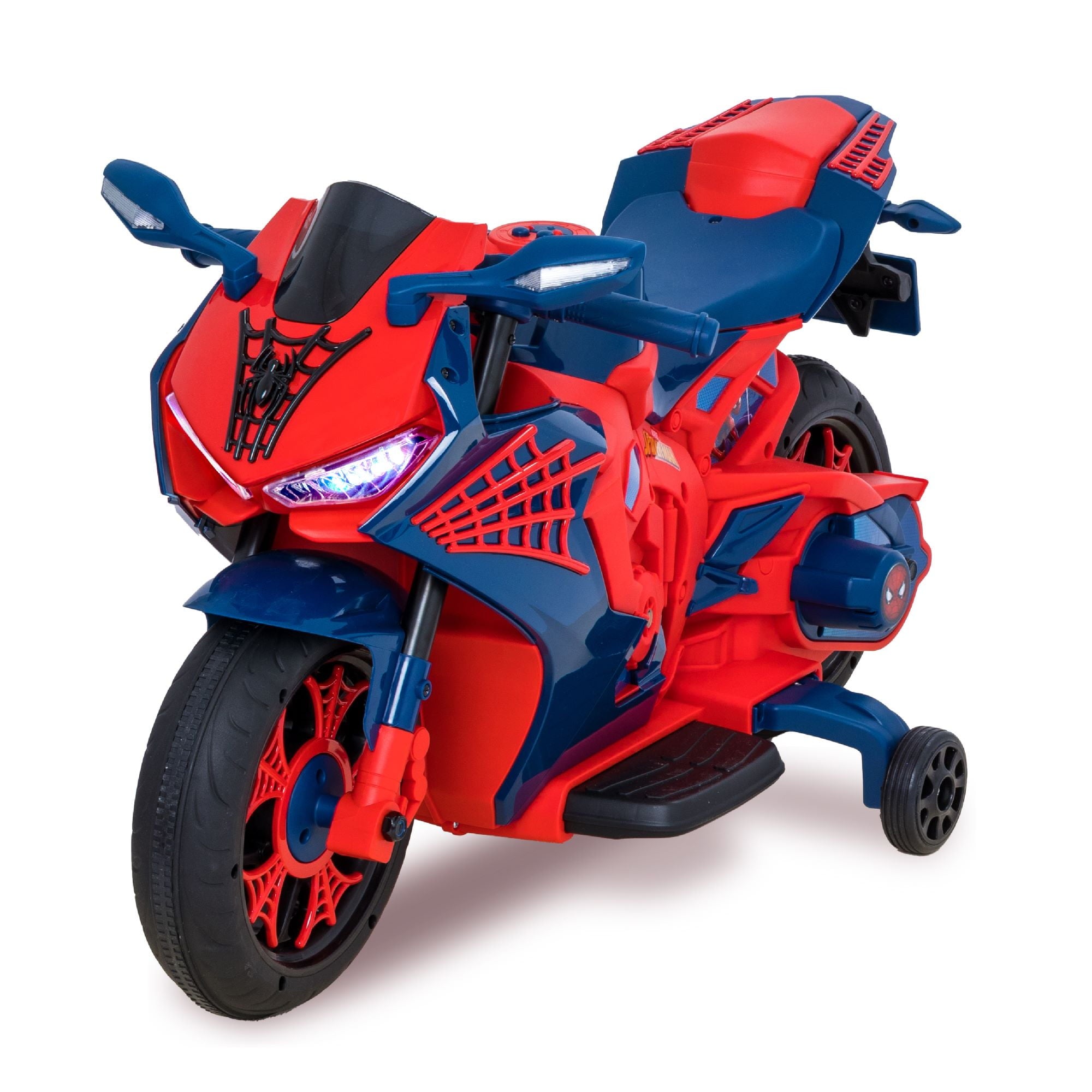 marvel-spiderman-6v-kids-motorcycle-ride-on-toy-rechargeable-ages-3-up-to-65-lbs-interactive-lights-sounds-8735