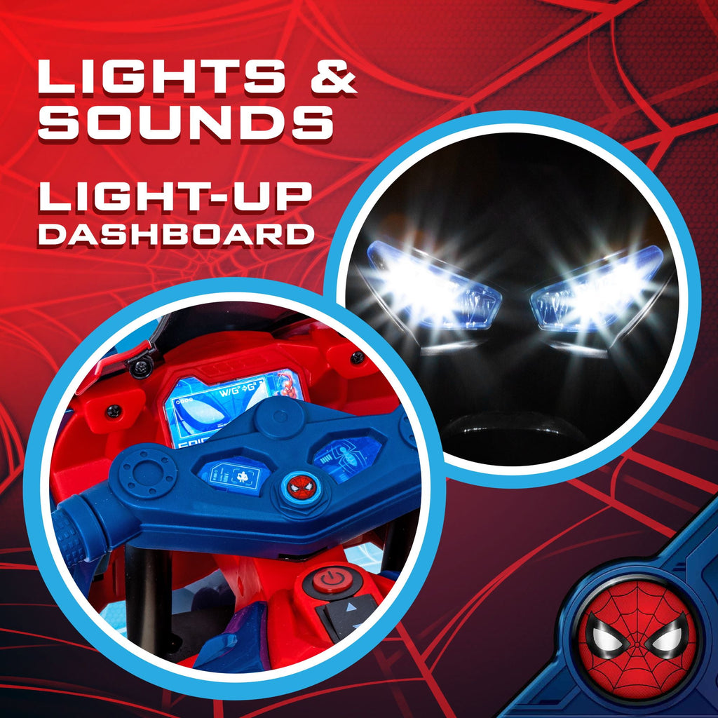 marvel-spiderman-6v-kids-motorcycle-ride-on-toy-rechargeable-ages-3-up-to-65-lbs-interactive-lights-sounds-8735