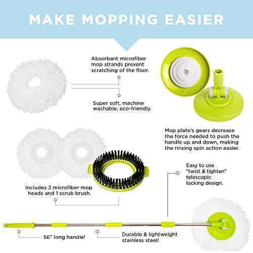 mopnado-deluxe-stainless-steel-spin-mop-system-with-wheels-2-microfiber-heads-brush-limeall-floor-types-3618