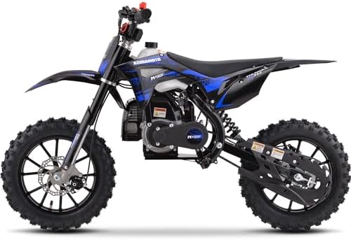 mototec-thunder-50cc-2-stroke-kids-dirt-bike-bluechromoly-frame-25-mph-disc-brakes-ages-13-2958
