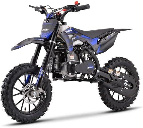 mototec-thunder-50cc-2-stroke-kids-dirt-bike-bluechromoly-frame-25-mph-disc-brakes-ages-13-2958
