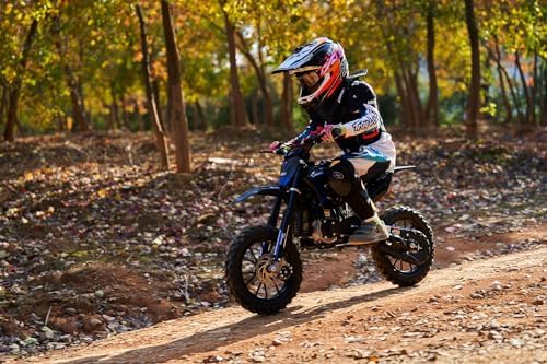 mototec-thunder-50cc-2-stroke-kids-dirt-bike-bluechromoly-frame-25-mph-disc-brakes-ages-13-2958