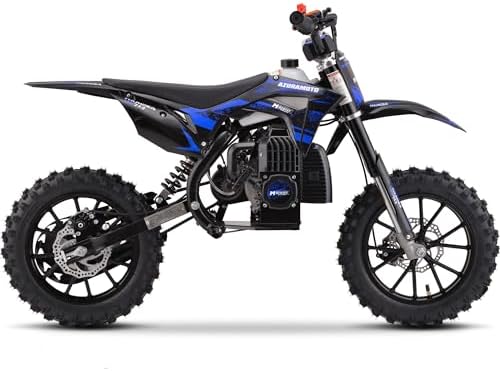 mototec-thunder-50cc-2-stroke-kids-dirt-bike-bluechromoly-frame-25-mph-disc-brakes-ages-13-2958