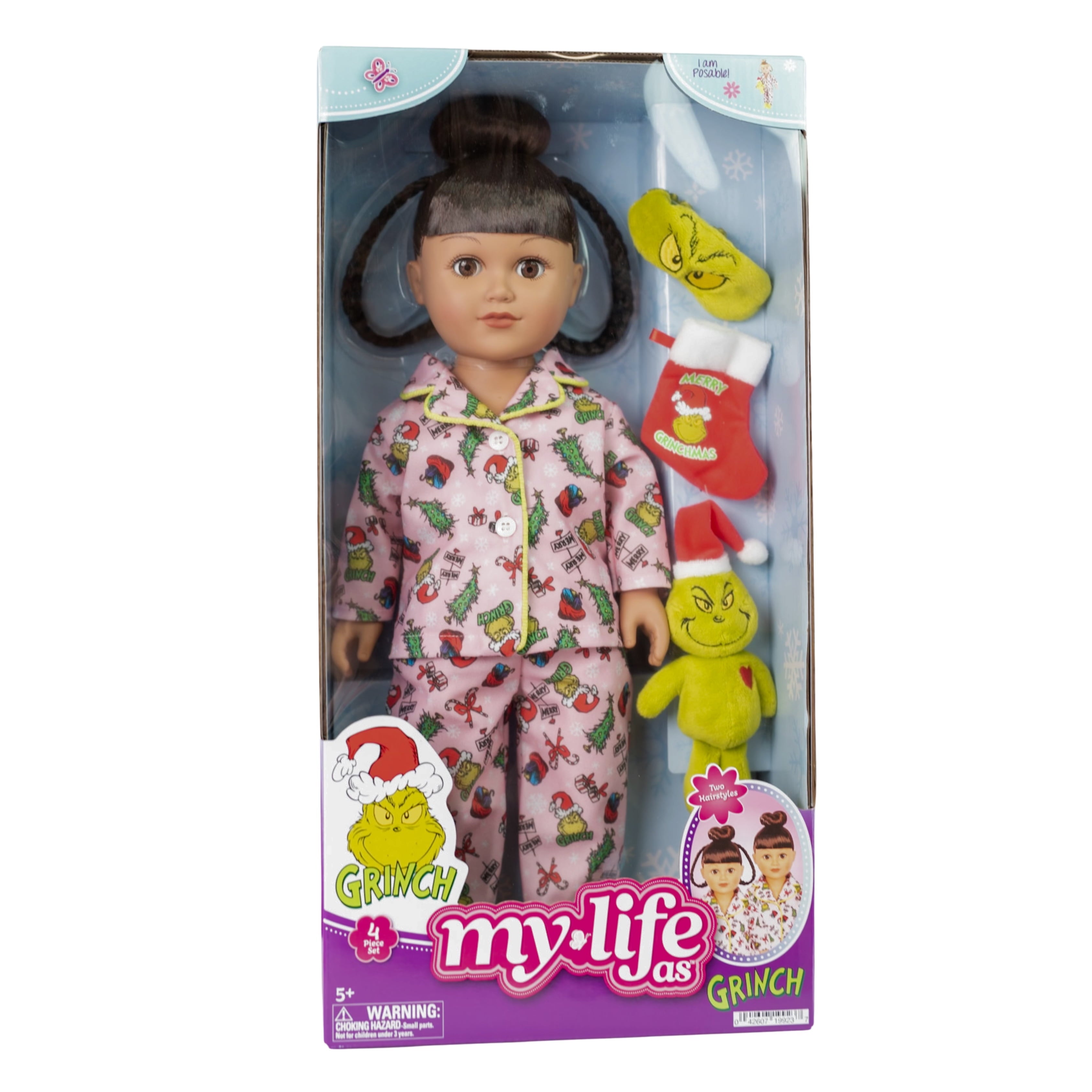 my-life-as-18-poseable-dollgrinch-sleepover-brunette-hair-pajama-set-brown-eyes-8313