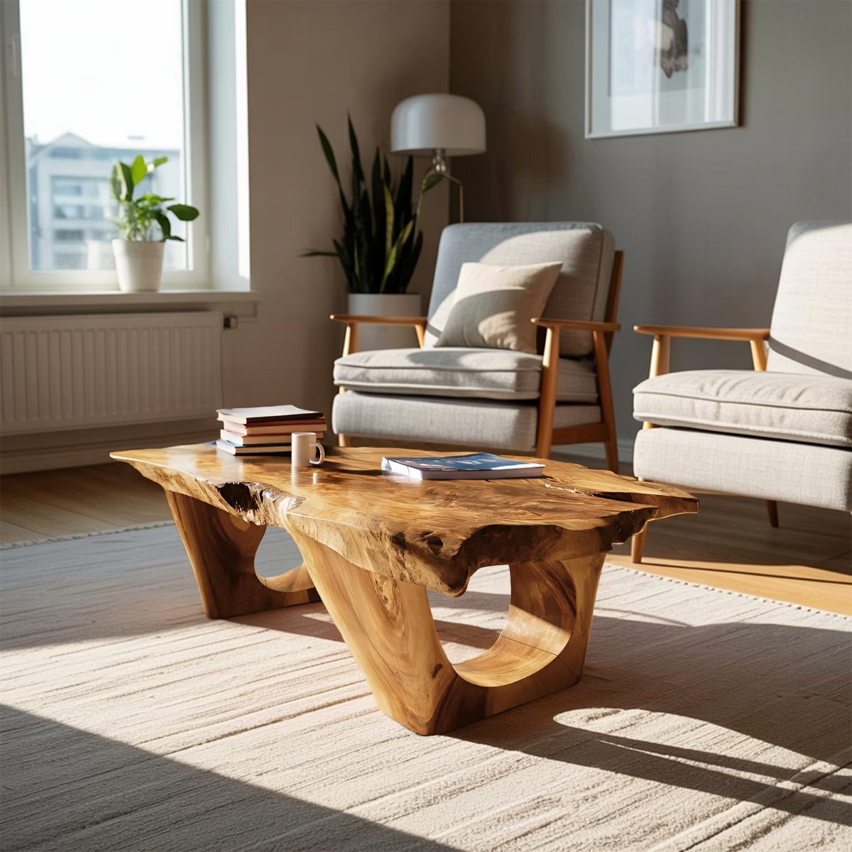 Contemporary Coffee Table Live Edge Design For Modern Home