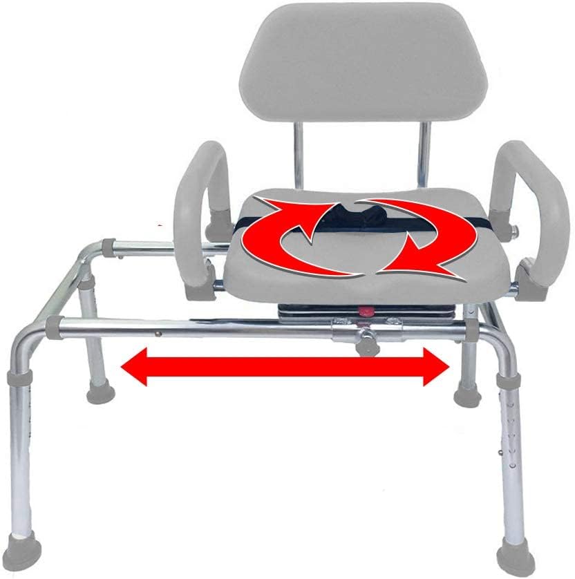 platinum-health-carousel-sliding-shower-chair-transfer-bench-swivel-seat-padded-adjustable-blue-aluminum-300-lb-capacity-9333