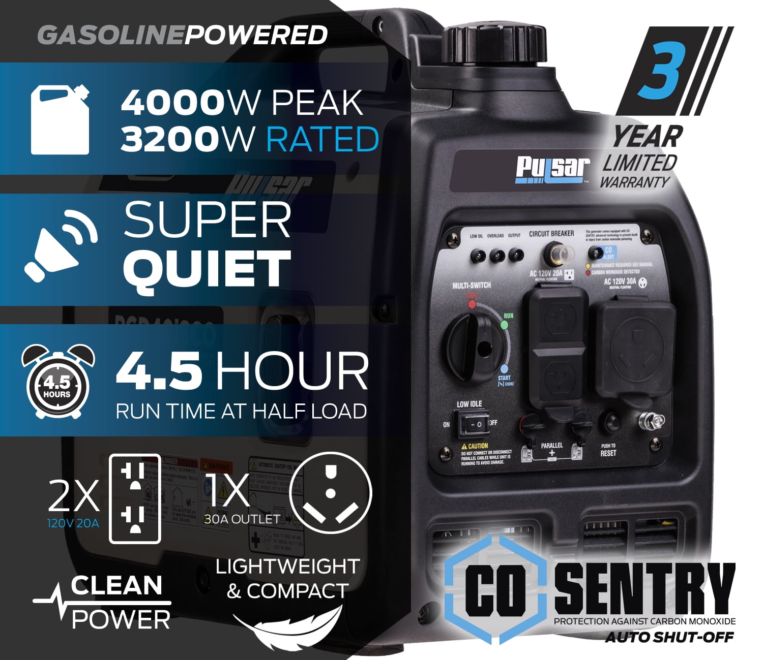 pulsar-4000w-super-quiet-inverter-generator-with-co-sentry-portable-safe-for-electronics-4556