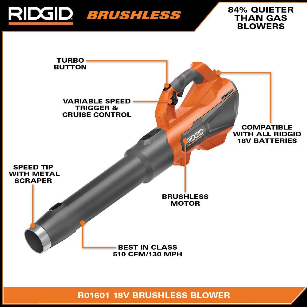 ridgid-18v-brushless-cordless-leaf-blower-r01601k-510-cfm-130-mph-60ah-battery-charger-included-9800