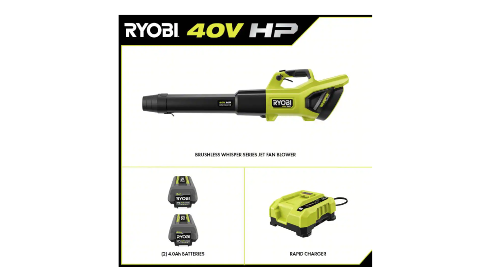 ryobi-40v-hp-brushless-cordless-leaf-blower-730-cfm-190-mph-includes-2x-40-ah-batteries-charger-57-db-quiet-7405