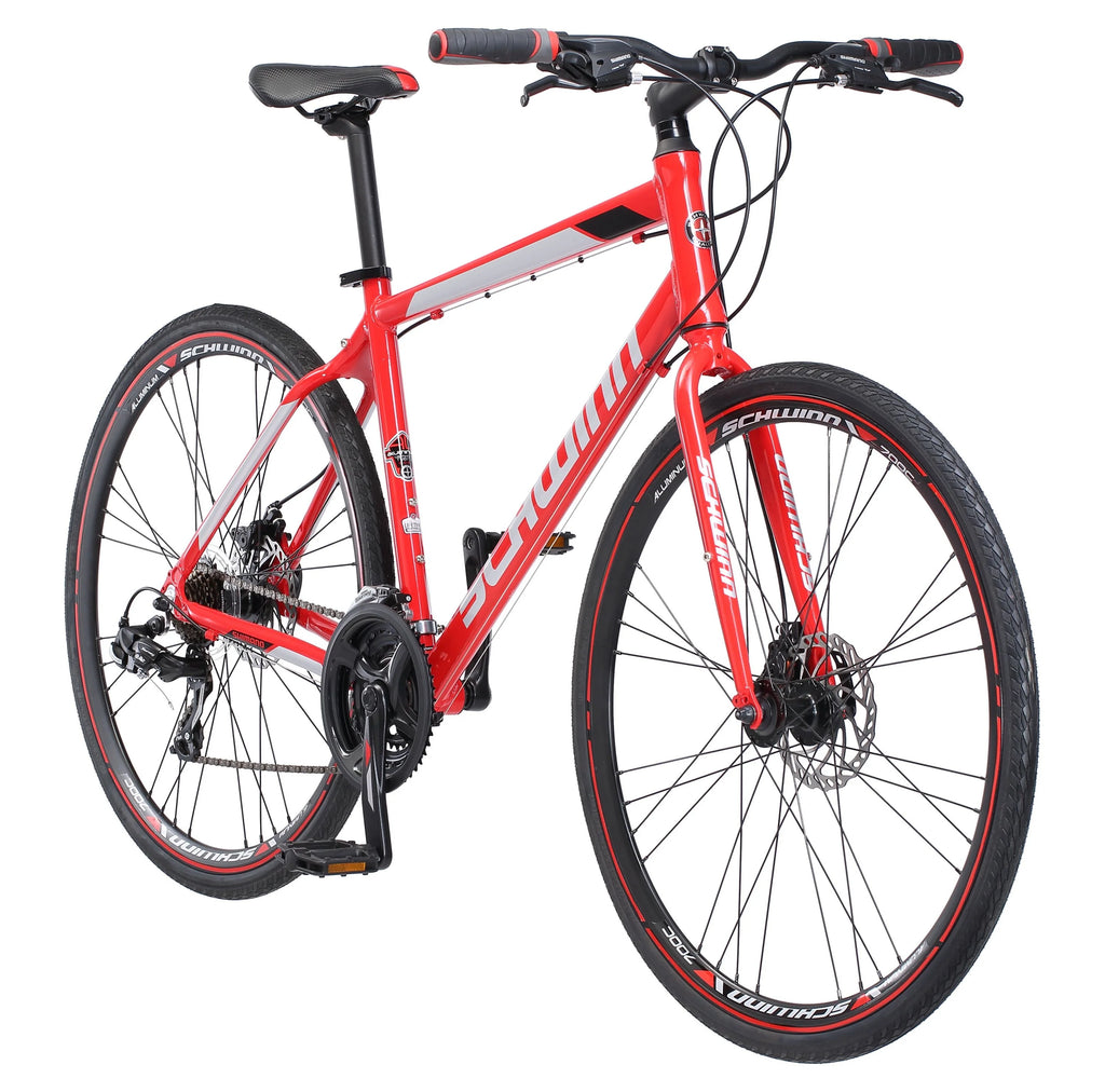 schwinn-kempo-mens-hybrid-bike-21-speed-700c-aluminum-frame-red-7963