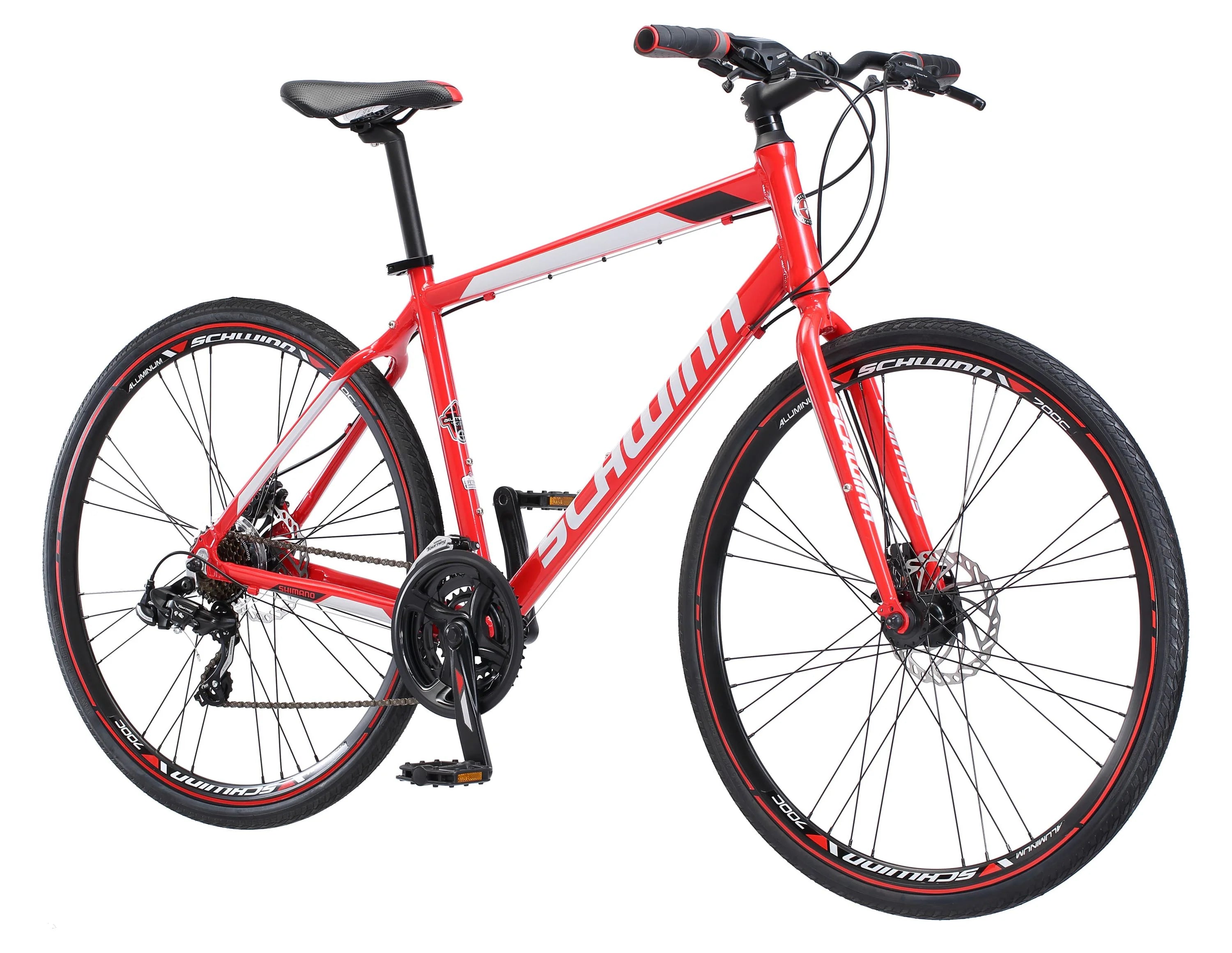 schwinn-kempo-mens-hybrid-bike-21-speed-700c-aluminum-frame-red-7963