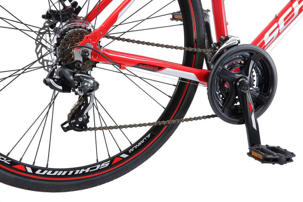 schwinn-kempo-mens-hybrid-bike-21-speed-700c-aluminum-frame-red-7963