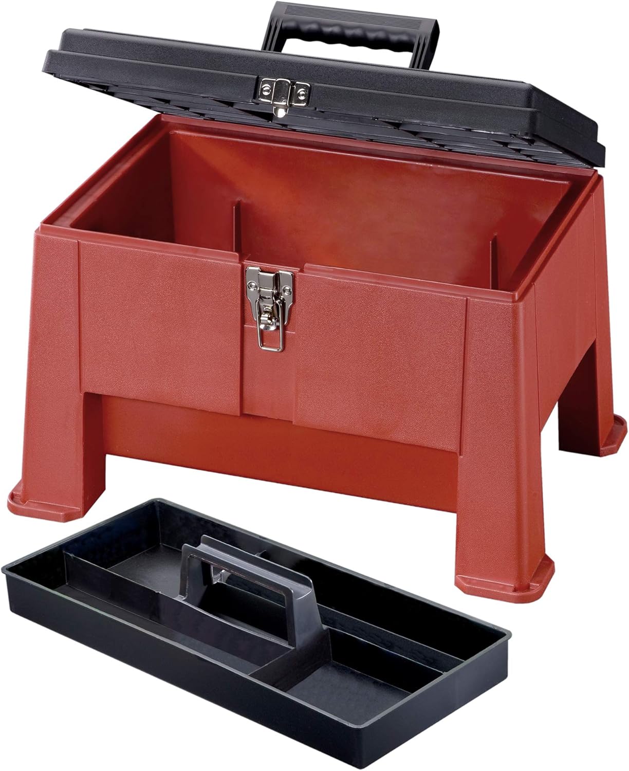step-n-store-20-heavy-duty-step-stool-with-tool-box-325-lbs-capacity-nickel-plated-latch-lockable-hinge-pins-7660