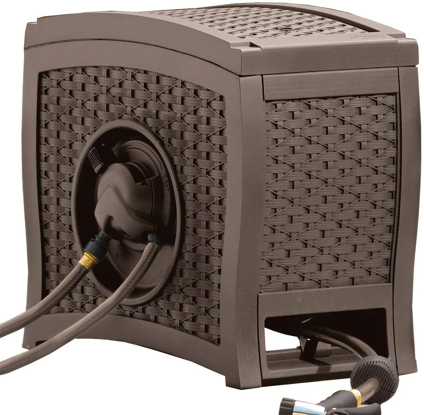 suncast-aquawinder-125-wicker-garden-hose-reelautomatic-water-powered-retractable-java-2041