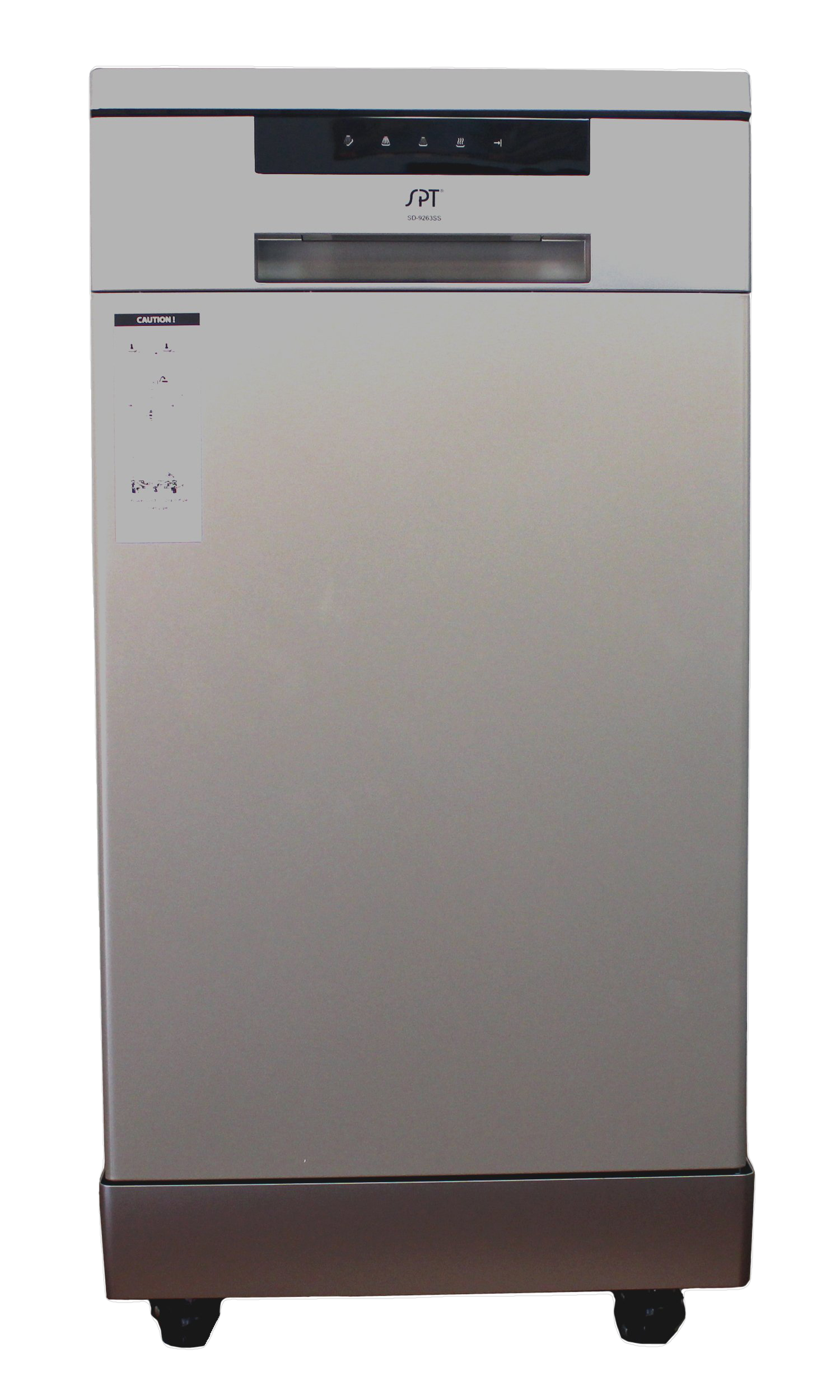 sunpentown-18-portable-dishwasher-stainless-steel-energy-star-8-place-settings-quick-connect-adjustable-rack-8354
