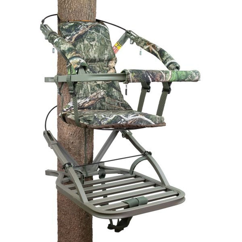 Summit Viper SD Climbing Treestand - Lightweight Aluminum, Foam-Padded Seat, 300 lbs Capacity, Safety Harness Included