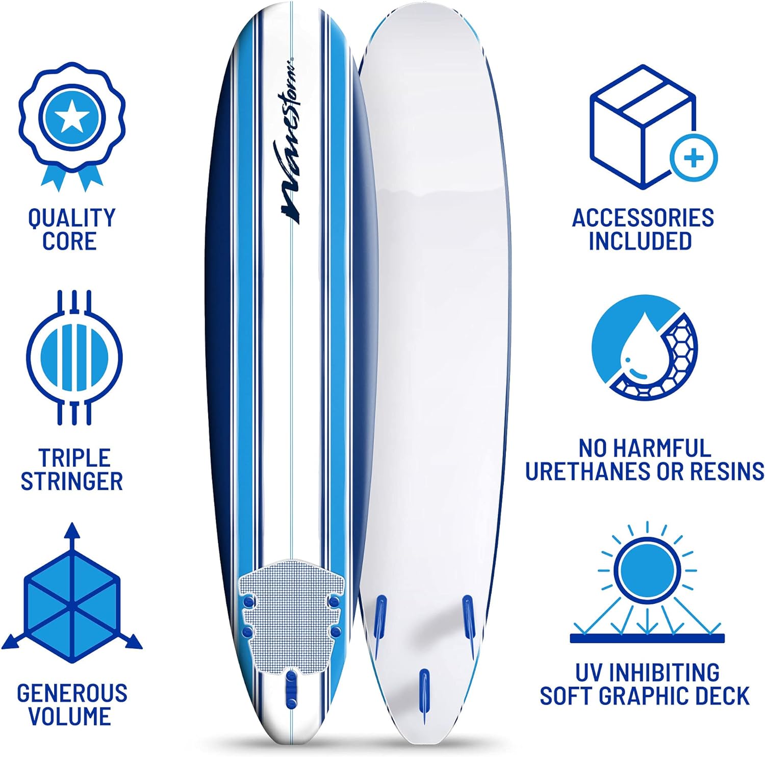 wavestorm-8ft-classic-foam-surfboardwax-free-soft-top-longboard-with-eps-core-3-stringer-system-for-all-levels-1826